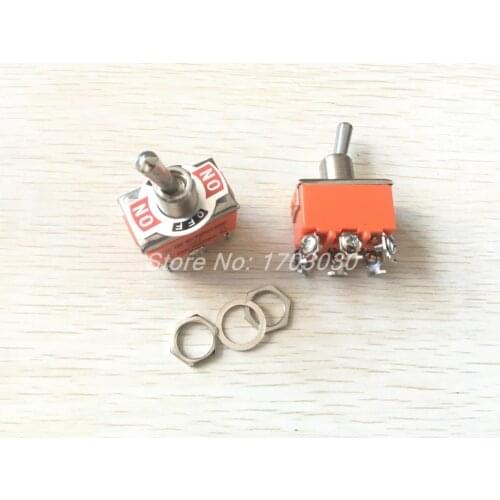 10pcs DPDT ON/OFF/ON Industrial Toggle Switches 1322 Double pole Double throw