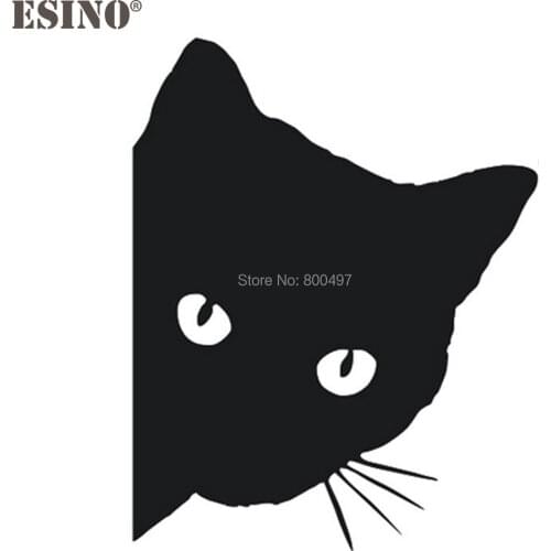 10 x Car Styling New Style Decoration Car Accessory Cartoon Cat Peeping Creative Reflective Stickers Car Whole Body Decal