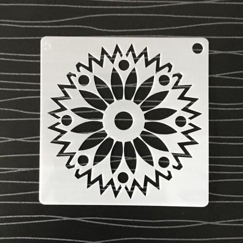 48pcs/set Mandala Stencils DIY Painting Scrapbook Coloring Embossing Album Decorative Template 10x10cm C5AE