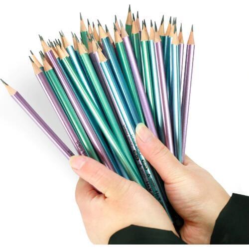 50pcs/lot kawaii wooden pencil cute kids korean pencil for school office writing stationary supplies standard pencil girls gift