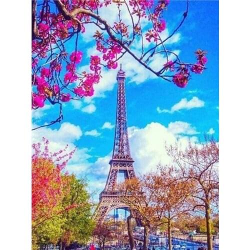 Diamond Mosaic Eiffel Tower Diamond Painting Full Cross-Stitch Diamond Embroidery Rhinestones Painting