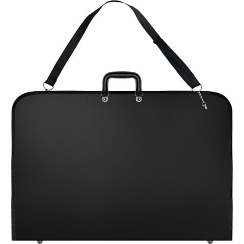 AU42 -Black Art Portfolio Case Artist Carrying Case Artist Portfolios Case with Shoulder Strap (19X14.7X1.5 Inches)