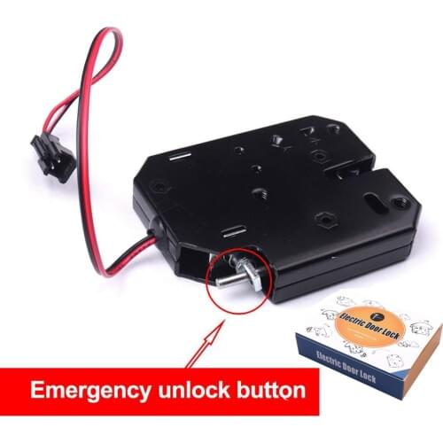 DC 12V 2A Electric Lock Intelligent Door Access Control Cabinet Drawer Lock 150KG/330lb Electronic Lock with Emergency Unlock