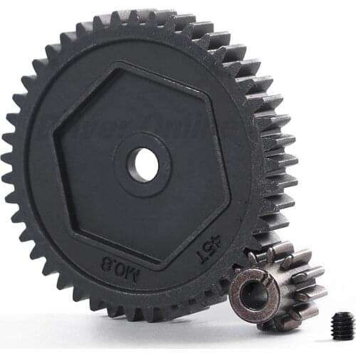 Harden Steel Spur Gear 45T 0.8M 32P #8053 Motor Pinion Gear 11T for 1/10 RC Crawler Traxxas TRX-4 TRX4 TRX6