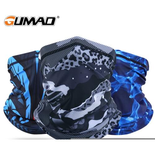 Summer Printed Bandana Hiking Neck Gaiter Hunting Half Face Cover Cycling Running Tube Scarf Fishing Sports Cool Mask Men Women