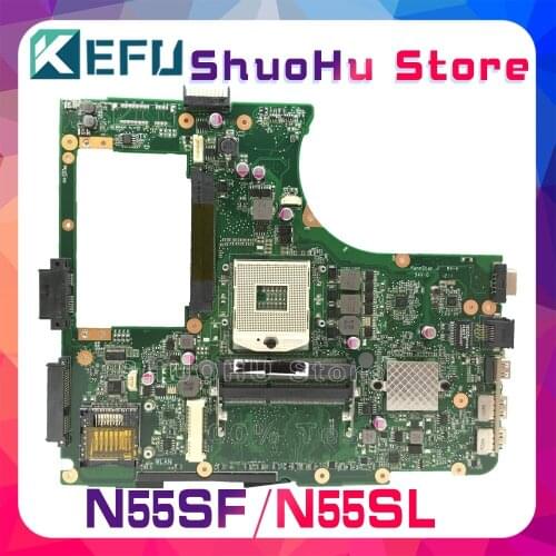 KEFU For ASUS N55SF N55SL N55S HM65 REV.2,0 Laptop Motherboard Tested 100% Work Original Mainboard
