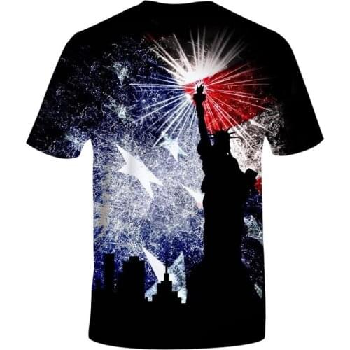 Mens T-Shirts Fashion Independence Day Printed Men Tops Casual Shirts Male Independence Day Printed Tees T-Shirt Outfit 2021