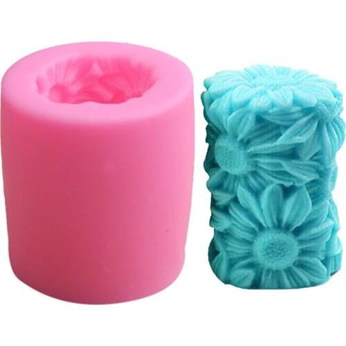 2020 New 3D Flower Rose Shape Silicone Fondant Soap 3D Cake Mold Cupcake Jelly Candy Chocolate Decoration Baking Tool Moulds