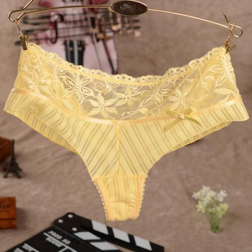 New Fashion sexy t back sexy thong lace decoration female temptation t ultra-low-waist panties