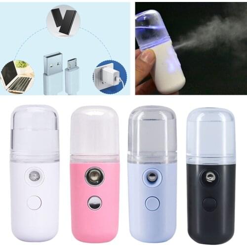 Nano Facial Mister, Mini Handheld Mist Sprayer,30ml Portable Fical Steamer for Moisturizing & Hydrating for Skin Care Makeup