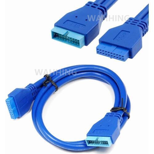 50cm USB3.0 20Pin Female to USB 3.0 20 Pin Male Extension Cable Motherboard Mainboard 20pin Header Adapter Cable extender HY1379