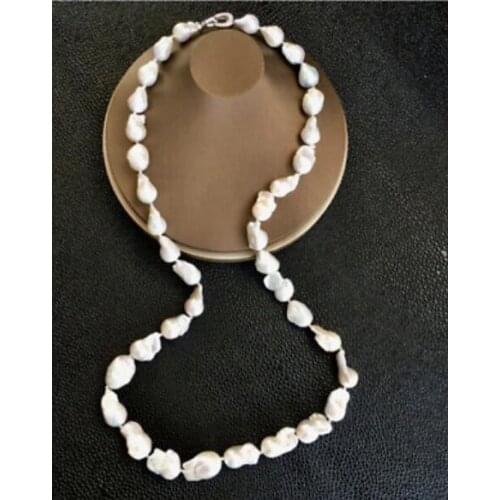Gorgeous 18-20mm south sea white pearl necklace 35inch 50"