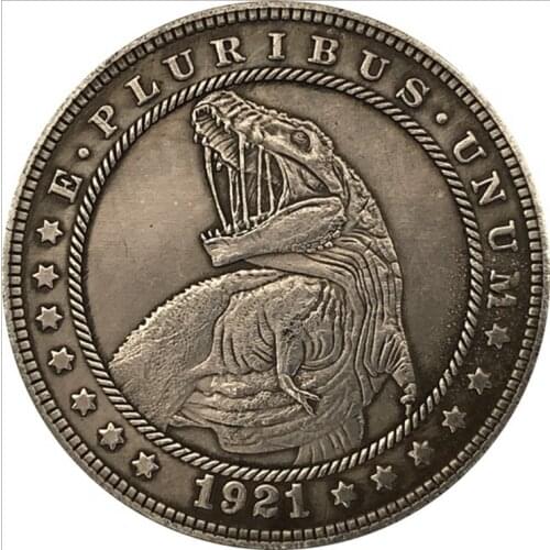 Gorgeous Dragon Devil Dragon Commemorative Coin American Morgan Hobo Retro Coin Dinosaur Coin Gift Souvenir