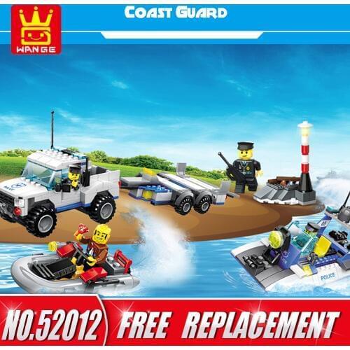 WANGE Block Toys City Police Series Coast Guard 453pcs Bricks DIY Educational Kids Toys Children Gifts NO.52012