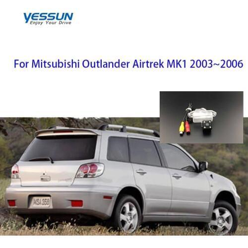 Yessun License Plate Rear View Camera 4 LED Night Vision 170 Degree HD For Mitsubishi Outlander Airtrek MK1 2003~2006