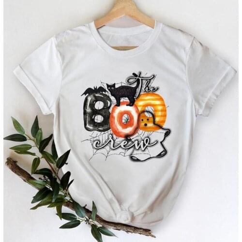 Clothing Cat Letters Cute 90s Female Tees 2021 Top Print T-Shirt Women Autumn Fall Thanksgiving Halloween Graphic Tshirt T