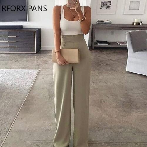 Women Clothes Colorblock U-neck Top & Solid Pants Patchwork Jumpsuit Casual Jumpsuit Look for Women 2021