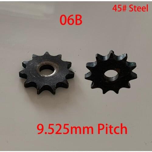 06B 11 12 13 14 15 Tooth Pilot Bore 9.525mm Pitch Single Row Simplex Conveying Gathering Gear Chain Drive Sprocket Wheel Plate