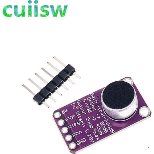 10PCS MAX9814 Microphone AGC Amplifier Board Module Auto Gain Control for Arduino Programmable Attack and Release Ratio Low THD