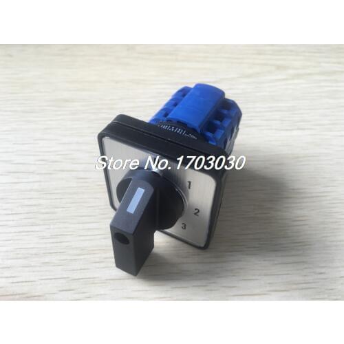 16A 380VAC 12A 660VAC 4 Position 3 Phase 12 Screw Terminal Rotary Cam Switch