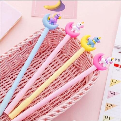 1pcs/lot Moon Office School Stationery Supplie Student Gift Signature Pen Kawaii Horse Writing Gel Pens