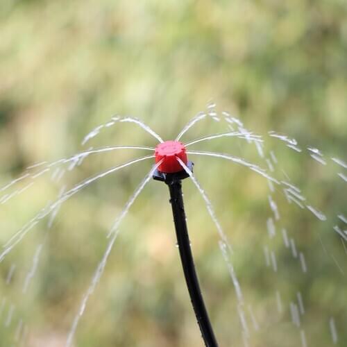 5-50m DIY 4/7mm Hose Drip Irrigation Plant Cooling Watering Kit With Adjustable Red Dripper Spray Sprinkler Garden Lawn Shower