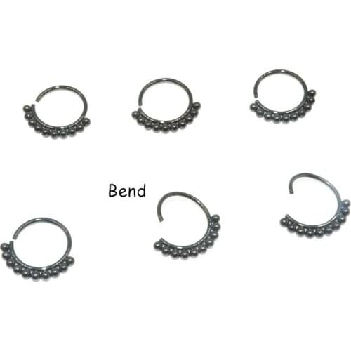 50pcs 20g Free Shipping Titanium Black Nose Ring Earring Body Piercing NEW