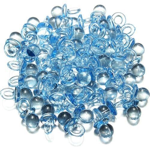50pcs Mini Acrylic Charms Baby Pacifiers Shower Favors Party Game Decorations