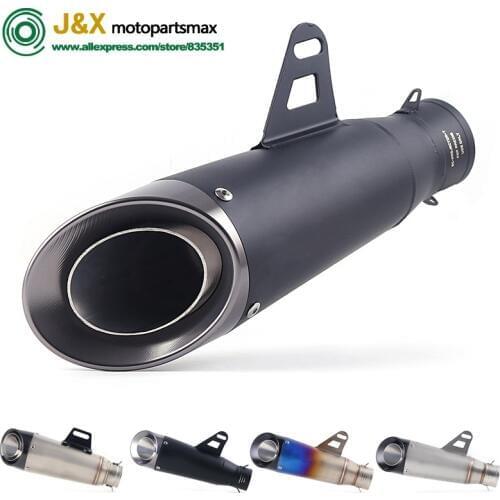 51mm Universal Motorcycle Exhaust Escape Muffler Pipe SLip-On With SC Laser Logo CBR YZF R1 R6 GSXR 600 750