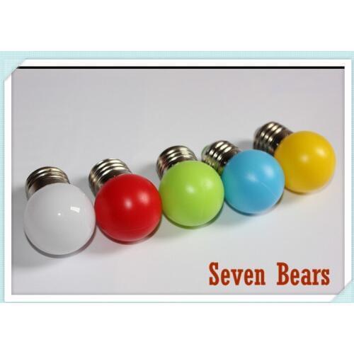 6pcs/lot 0.3w mini led lamp E27 bulb AC220V led light white/red/blue/green/yellow free shipping