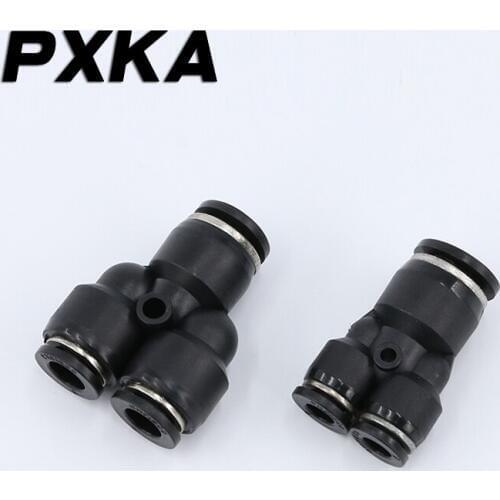Free shipping 10PCS Pneumatic connector PW12 to 8mm fittings plastic Y-tee 10 fast 6 variable diameter fast plug 4 gas pipe