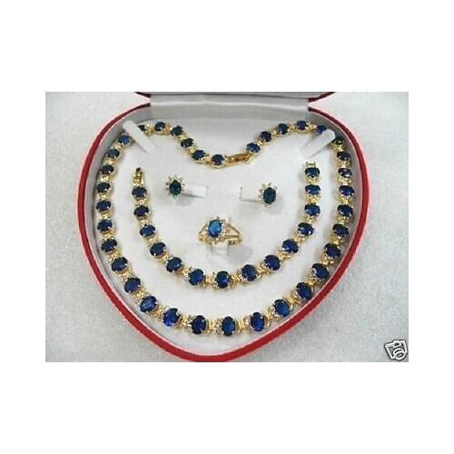 Nobility Quartz Crystal Womens Gift DIY Jewelry Stone Beads Gem Yellow Earring Bracelet Necklace Ring +box Plated