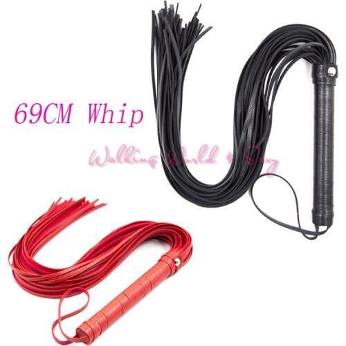 Black/Red Pu Leather Whip Fetish Bondage Sex Whip Lash Flogger BDSM Sex Toys For Couples Spanking Paddle Sexy Knout Adult Game