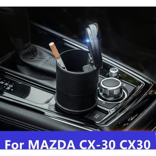 For MAZDA CX-30 CX 30 Portable Auto LED Cigarette Smoke car Ashtray LED Light Smokeless Ashtray Interior decoration Accessories