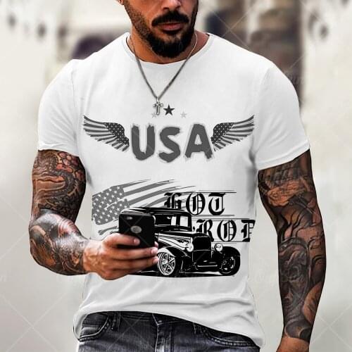 New Crusader 3D Short Sleeve Mens T-shirt Top Street Style Fashion Short Sleeve Mens T-shirt Fitness Sportswear