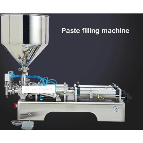 G2WG Horizontal Automatic Pneumatic Paste Filling Machine Double Heads Filling Machine 110V/220V 500W 0.6MPA 1-30 bottles/min