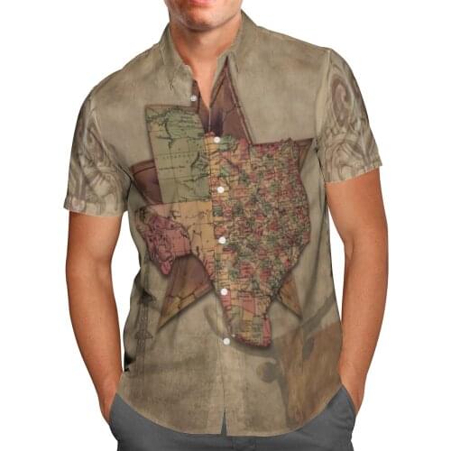 World Map 3D Beach Hawaiian 2021 Summer Mens Shirt Short Sleeve Shirt Streetwear Oversized 5XL Camisa Social Chemise Homme-132