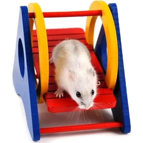 Hamster Toy Hamster Seesaw Wooden Pet Toy -Suitable for Small Animals such as Hamsters and Gerbils DIY Hamster Cage Accessories