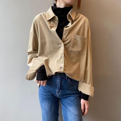 ISINBOBO Women's Corduroy Shirts