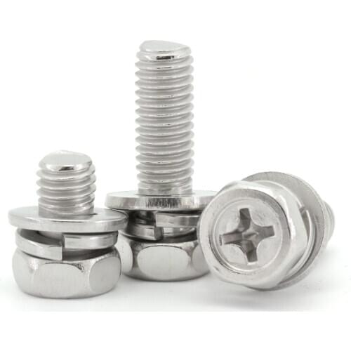 M3m4m5m6 Stainless Steel Cross Hexagon Combination Screw