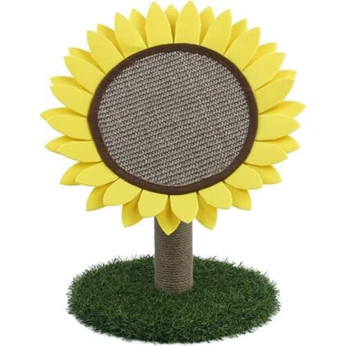 Legendog Sisal Lovely Sunflower Shape Cat DIY Cats Scratching Post Toys Making Desk For Cat Sharpen Claw Interactive Toy