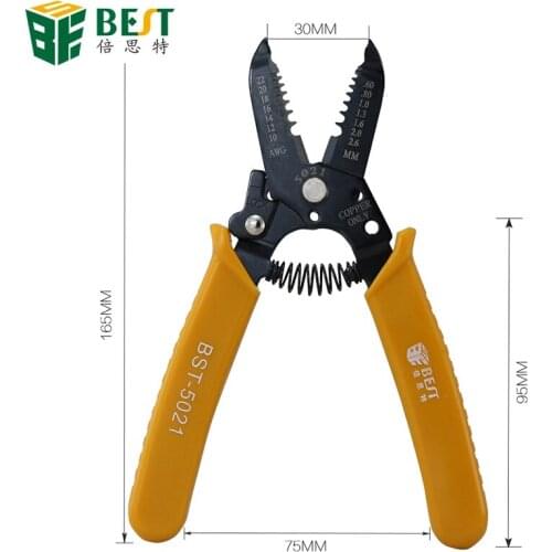 BEST- 5021 Stainless Steel Wire Clamp/Wire Nipper/Wire Stripper Electronic Pliers