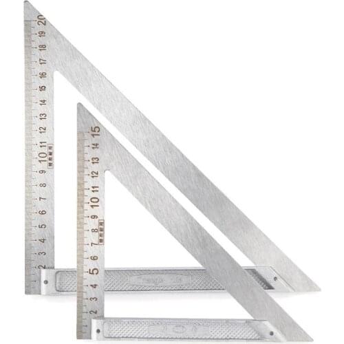 Multi-function 90 Degree Right Angle Stainless Steel Triangle Ruler Woodworking Angle Measurement Drawing Tools Rulers