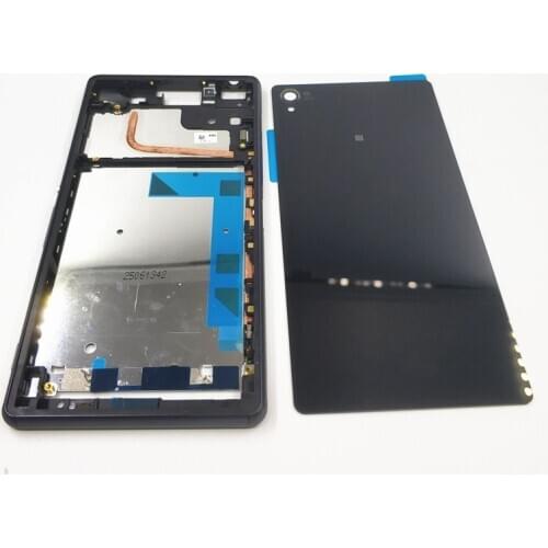 New Full Housing Case Replacement For Sony Xperia Z3 L55 L55w D6603 D6653 LCD Panel Frame Middle Bezel Battery Door Cover