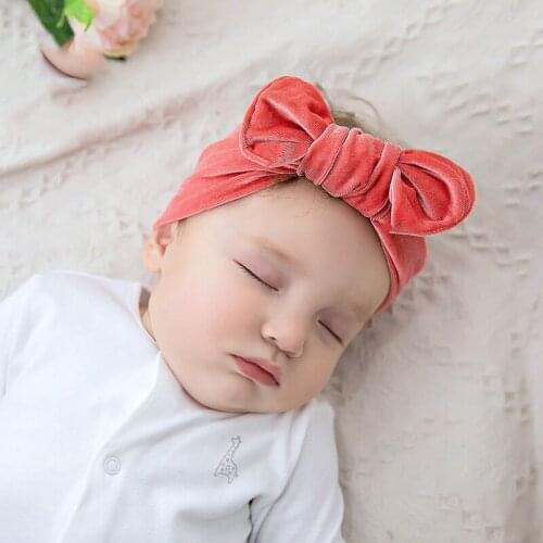 Cute Baby Headband Newborn Turban Girls Head Wrap Infant Hair Accessories Hairband for Children Velvet Kids Bandana Winter