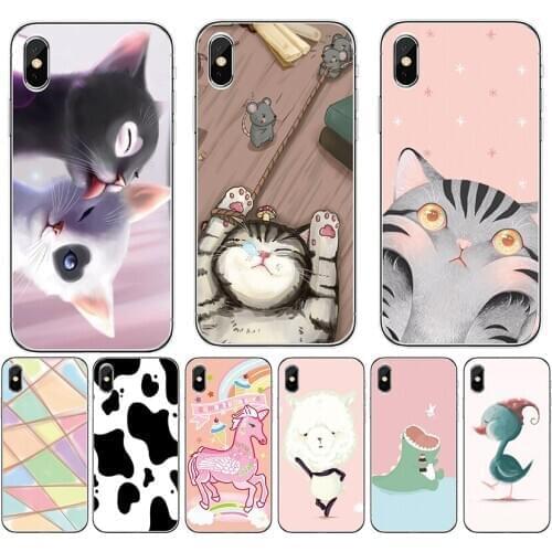 Silicon Case for Nokia-C2 C1 1.3 8.1 2.1 2.2 2.3 3.1 C 3.2 4.2 1 Plus 7.1 7.2 6.2 9 PureView Cute cat Cow patte Soft Phone Cover