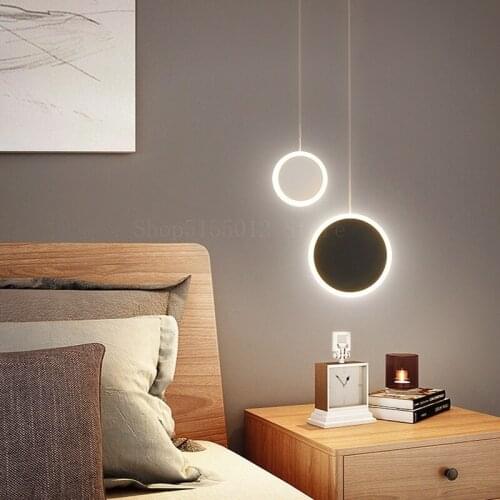 Modern Simple LED Pendant Light Living Room Decoration Bedroom Bedside Lamp 2head Round Childrens Room Ceiling Chandelier Lamps