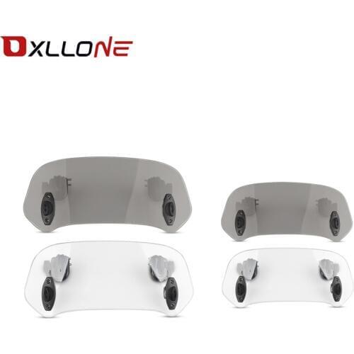 UNIVERSAL MOTORCYCLE RISEN ADJUSTABLE WIND SCREEN WINDSHIELD SPOILER AIR CLIP ON WINDSCREEN DEFLECTOR FOR YAMAHA XT660Z TENERE