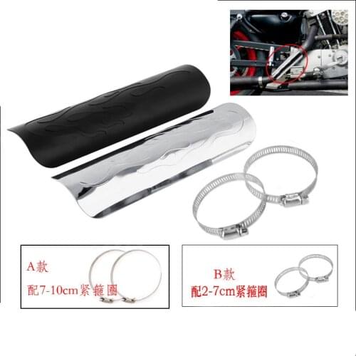 Universal Bike 9" Exhaust Muffler Heat Shield Cover Heel Guard Motorcycle For Harley Honda Yamaha Kawasaki Suzuki Dirt Bike