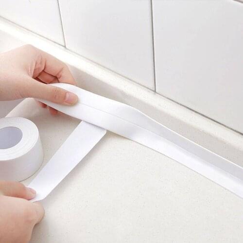 Bathroom Kitchen 3.2mx2.2cm Shower Sink Bath Sealing Strip Tape Caulk Strip Self Adhesive Waterproof Wall Sticker Sink Edge Tape